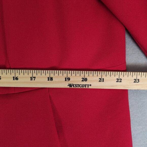 Fuchs Schmitt Red Pea Coat Jacket Women's US 14 Classic Preppy Lined Button Up - Picture 7 of 10